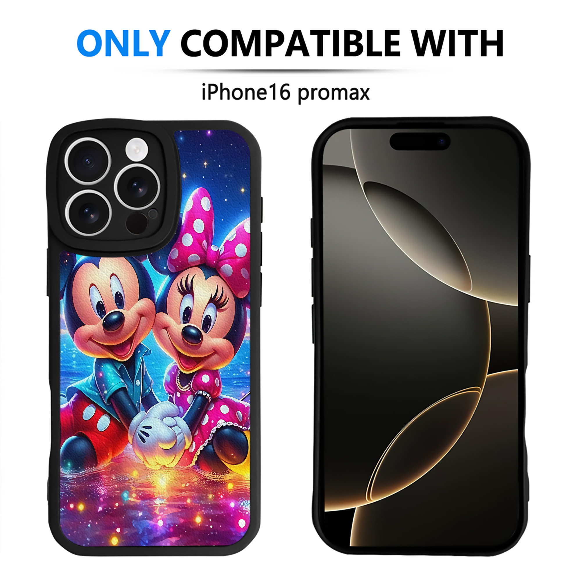 （画像用） ミッキーマウス Mickey Mouse 【iPhone 16シリーズ対応】シリコンスマホケース（レザー調） 材質：シリコン